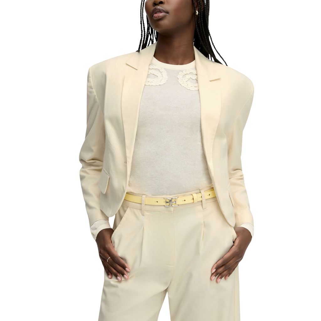 CROP ELASTIC BLAZER
