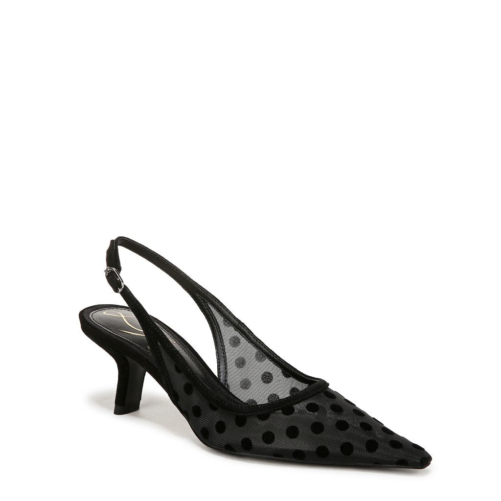 Bianka Polka Dot Mesh Slingback Pump