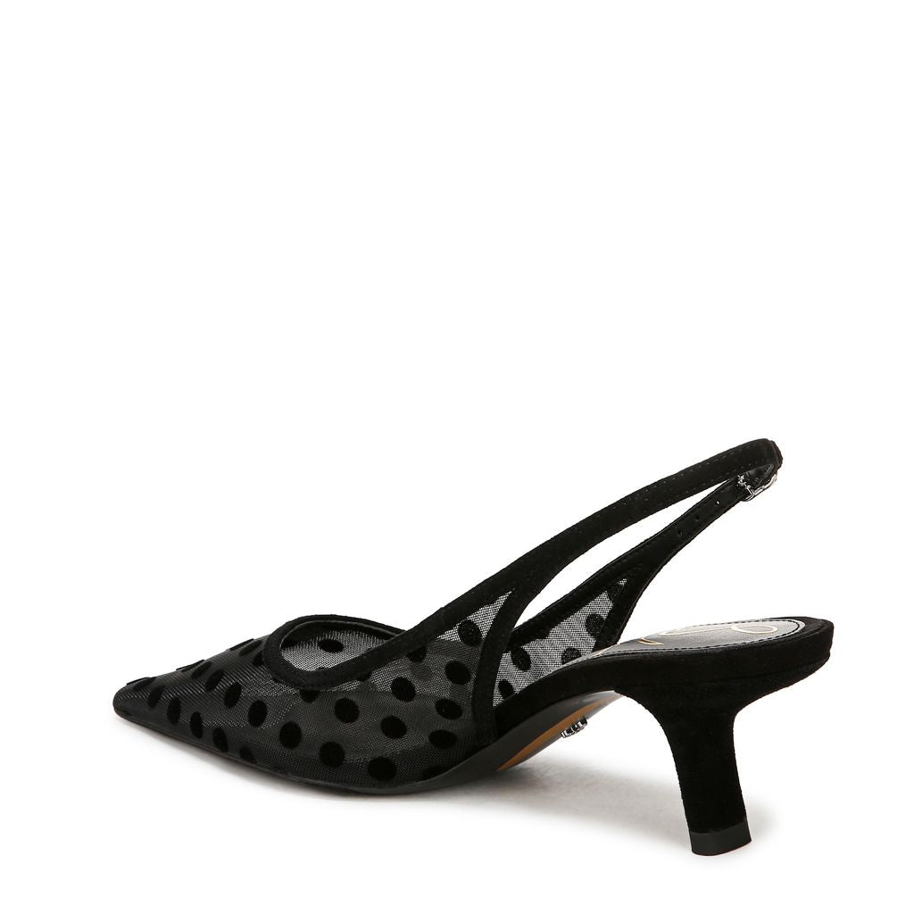 Bianka Polka Dot Mesh Slingback Pump