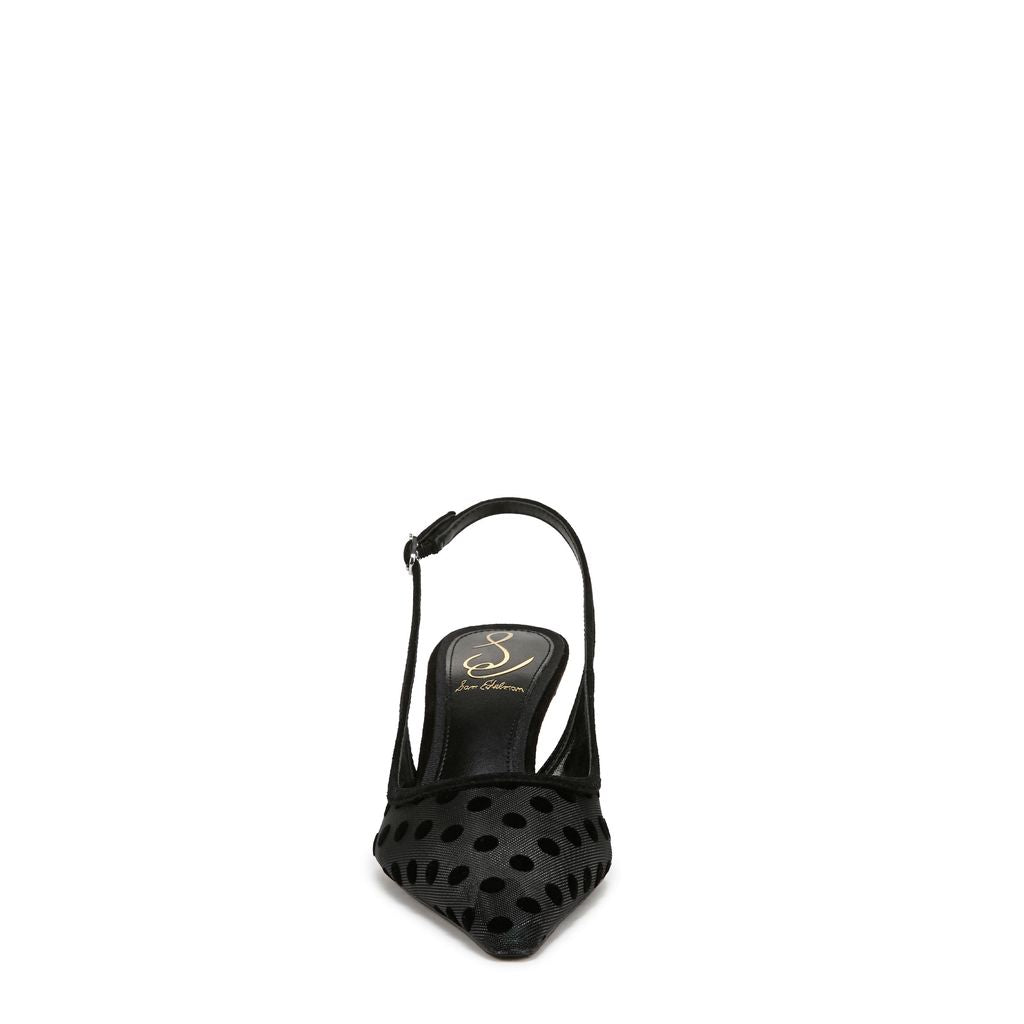 Bianka Polka Dot Mesh Slingback Pump