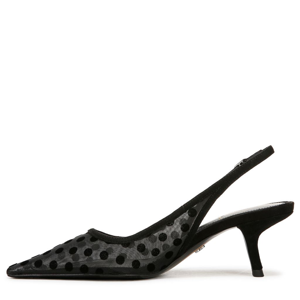 Bianka Polka Dot Mesh Slingback Pump